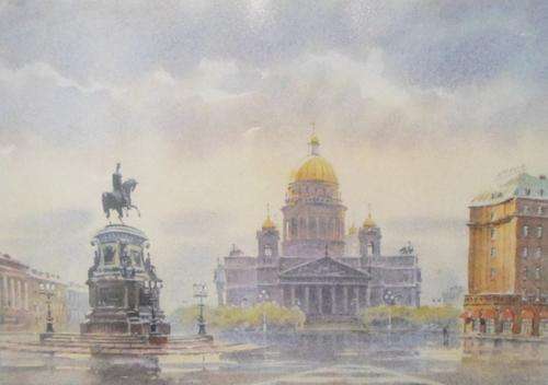 St. Petersburg - The Monument to Emporer Nicola I - Beautiful print, low price!